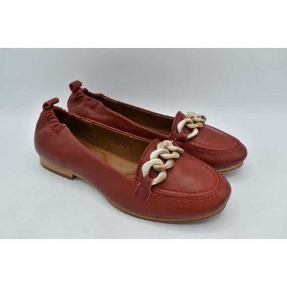 Sofft Womens Size 7 Kadyn Rouge Red Leather Flats Loafers Shoes - Picture 5 of 12